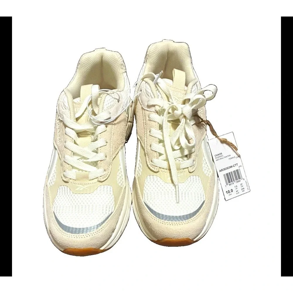 Reebok Chaos Running Shoes Womens 10 Natural Tan Sneakers AR30303W-CTT NWT